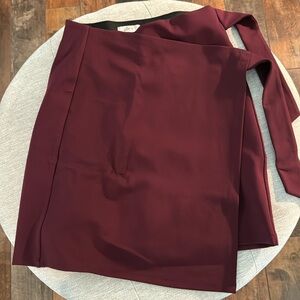Loft burgundy skirt